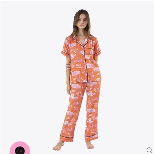 Katie Kime NY toile pajama set with bag